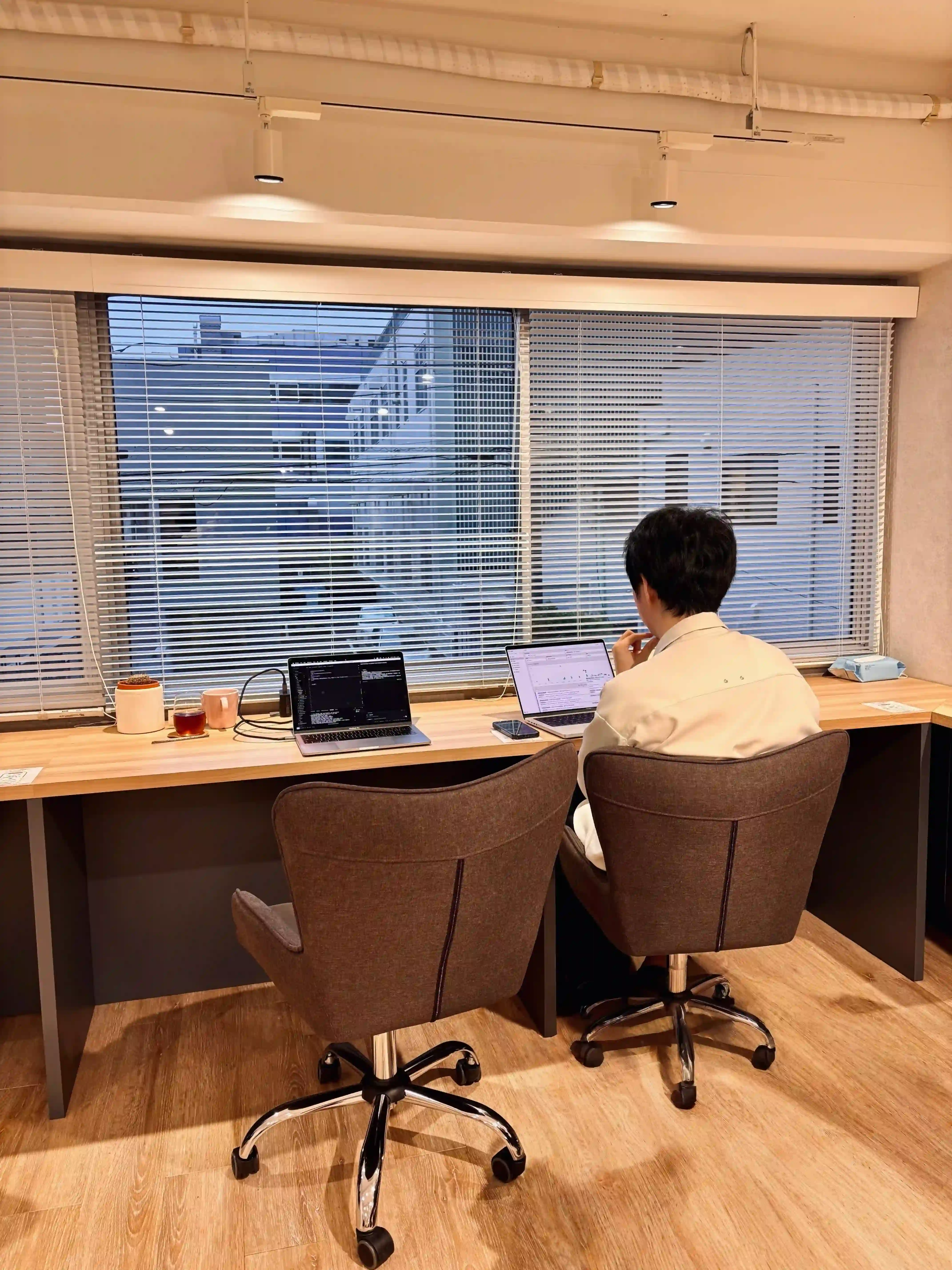 Office with a phone booth